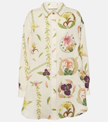 Cecilia Marina printed linen shirt - Agua by Agua Bendita - Modalova