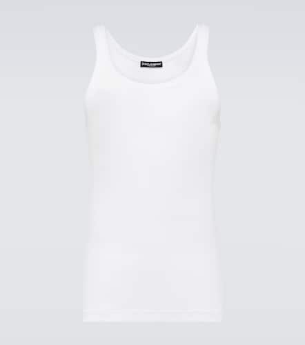 Cotton jersey tank top - Dolce&Gabbana - Modalova