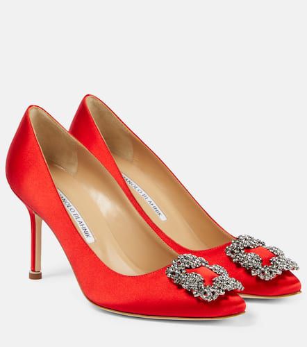 Hangisi 90 embellished satin pumps - Manolo Blahnik - Modalova