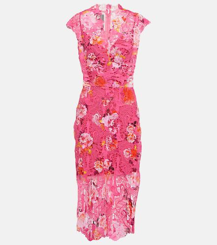 Floral guipure lace midi dress - Monique Lhuillier - Modalova