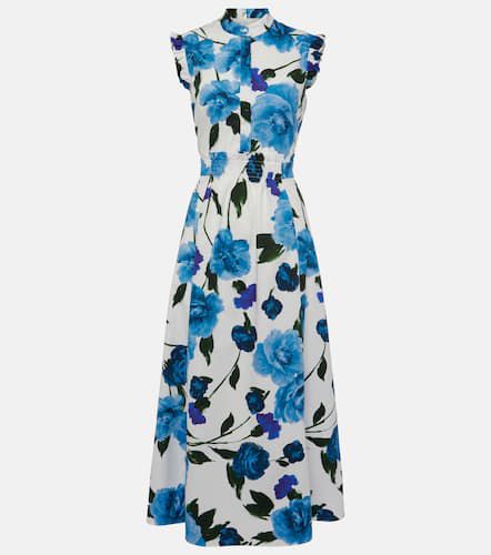 Floral cotton poplin midi dress - Erdem - Modalova