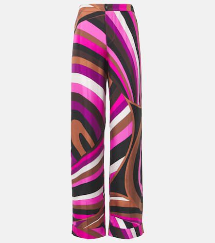 Iride high-rise silk twill wide-leg pants - Pucci - Modalova