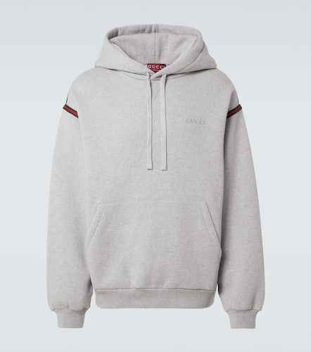 Gucci Web cotton jersey hoodie - Gucci - Modalova