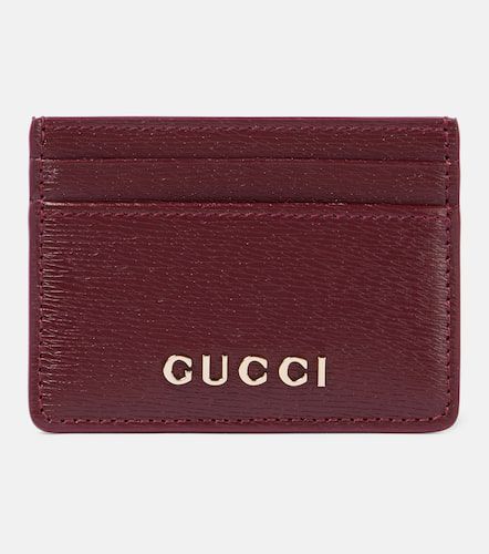 Script leather card holder - Gucci - Modalova