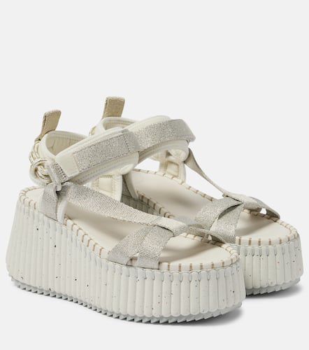 ChloÃ© Nama metallic wedge sandals - Chloe - Modalova