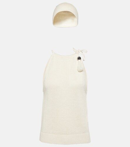 Set de top y gorro Moriana de lino con cuello halter - Max Mara - Modalova