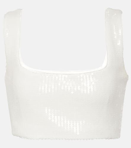 Bridal Beating Heart sequined crop top - Galvan - Modalova