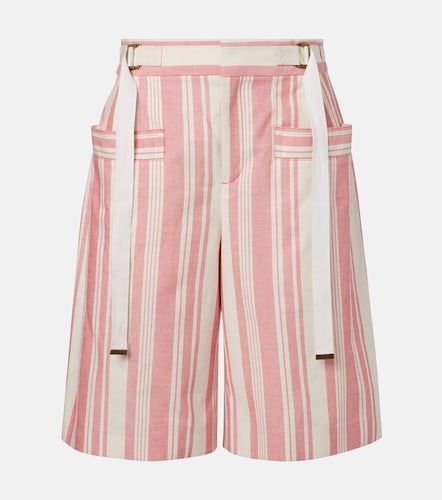 Chloé Bermudas de algodón a rayas - Chloe - Modalova