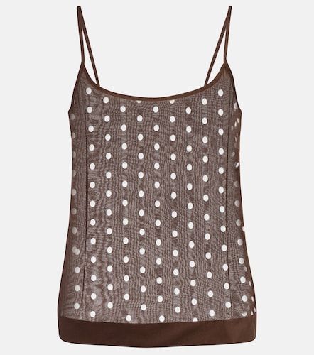 Tank top in misto seta a pois - Dries Van Noten - Modalova