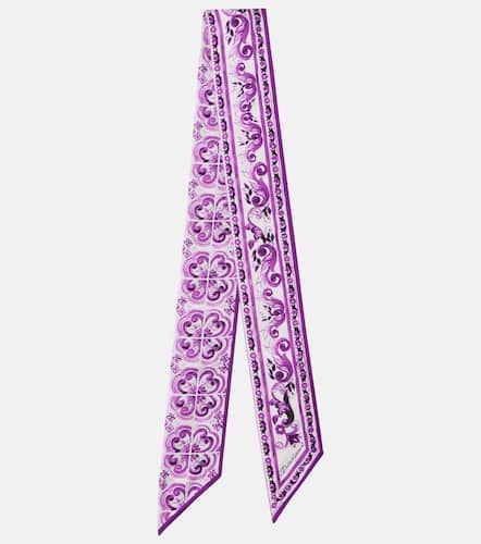 Foulard Majolica in twill di seta - Dolce&Gabbana - Modalova