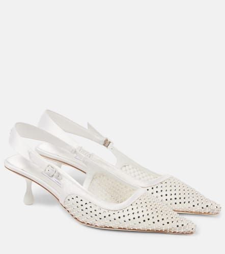 Amel 50 embellished mesh slingback pumps - Jimmy Choo - Modalova