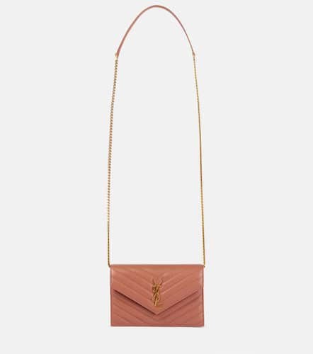 Cassandre matelassÃ© leather wallet on chain - Saint Laurent - Modalova