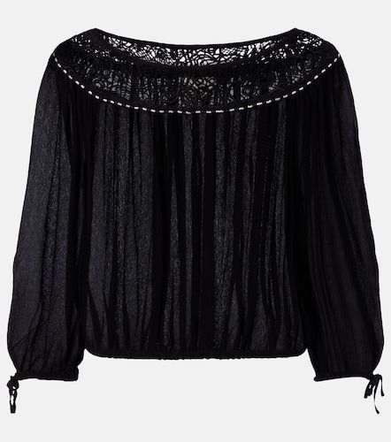 Blusa Nelida de seda con encaje y cuentas - Isabel Marant - Modalova