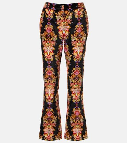 Printed cropped cotton flared pants - La DoubleJ - Modalova