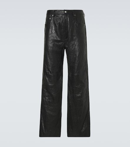 Jeans a gamba larga in pelle - Rick Owens - Modalova