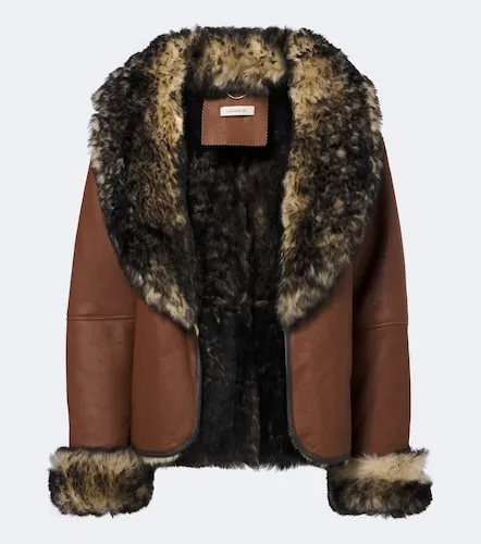 Jacke aus Leder mit Shearling - Jacques Wei - Modalova