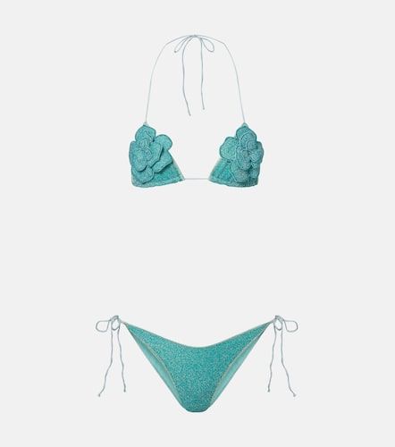 Oséree Bikini Lumière de lamé con aplique floral - Oseree - Modalova