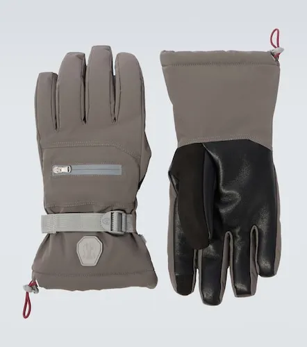 Leather-trimmed ski gloves - Brunello Cucinelli - Modalova