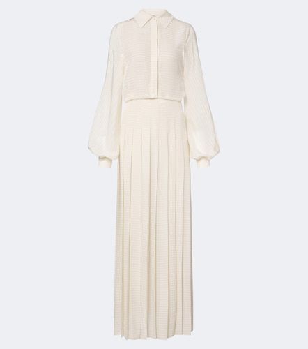 Abito lungo in crêpe di seta plissé - Fendi - Modalova