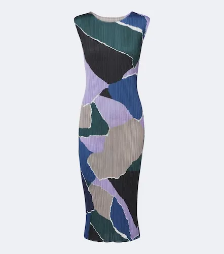 Abito midi Surprise! plissé con stampa - Pleats Please Issey Miyake - Modalova