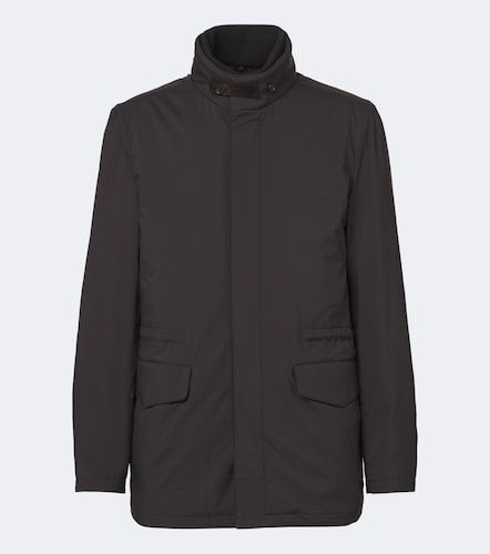 Leather-trimmed car coat - Thom Sweeney - Modalova