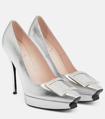 Belle Vivier metallic leather platform pumps - Roger Vivier - Modalova