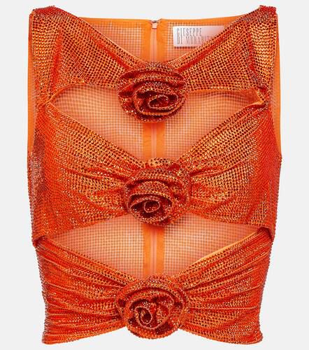 Embellished cutout crop top - Giuseppe di Morabito - Modalova