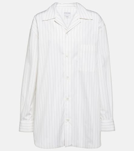 Pinstripe cotton poplin shirt - Bottega Veneta - Modalova