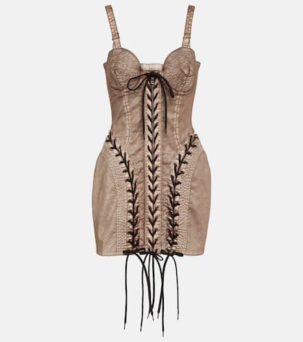 X KNWLS denim corset minidress - Jean Paul Gaultier - Modalova