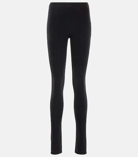 High-rise velour leggings - Junya Watanabe - Modalova