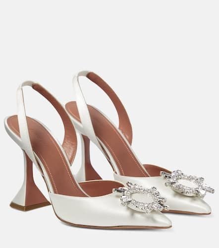 Begum satin slingback pumps - Amina Muaddi - Modalova