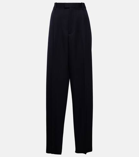 High-rise wool twill straight pants - Bottega Veneta - Modalova