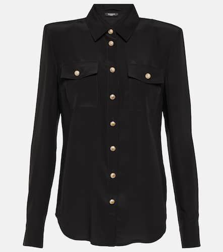 Silk crÃªpe de chine shirt - Balmain - Modalova