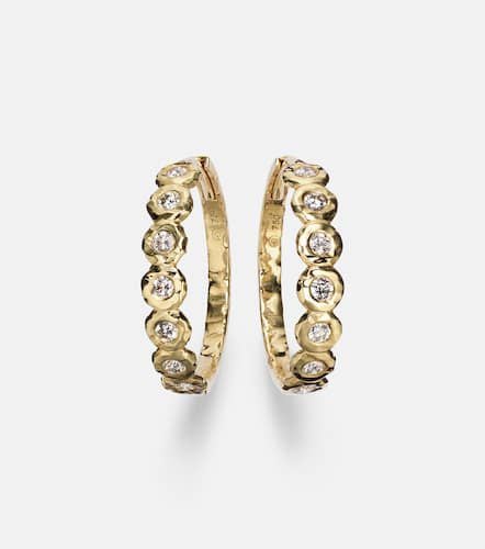 Edith 18kt hoop earrings with diamonds - Octavia Elizabeth - Modalova