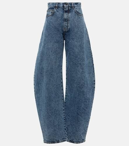 AlaÃ¯a High-rise barrel-leg jeans - Alaia - Modalova