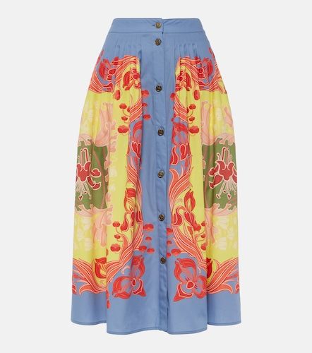 Falda midi de popelín de algodón estampada - Etro - Modalova