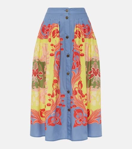 Printed cotton poplin midi skirt - Etro - Modalova