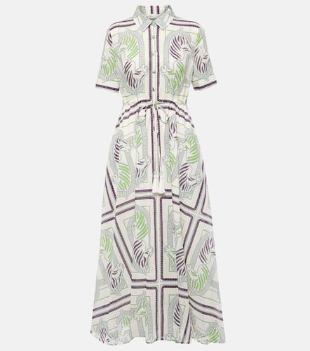 Printed cotton shirt dress - Tory Burch - Modalova