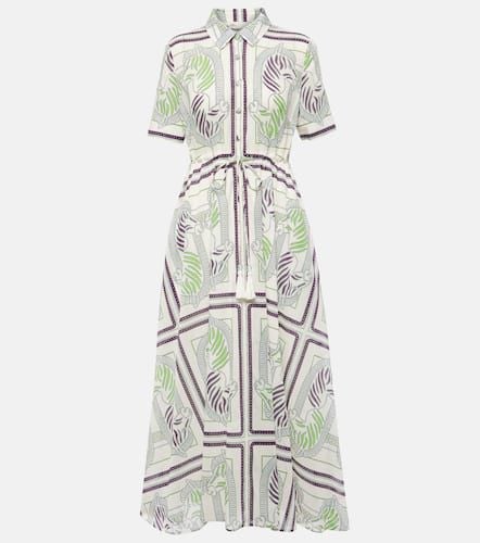 Printed cotton shirt dress - Tory Burch - Modalova