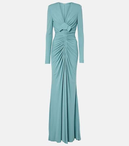 Bow-detail ruched jersey gown - Elie Saab - Modalova