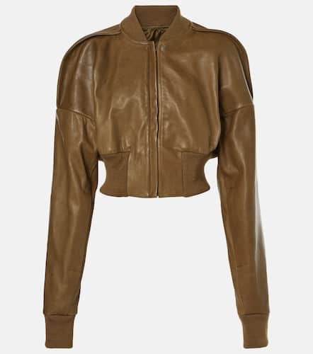 Flight cropped leather bomber jacket - Rick Owens - Modalova