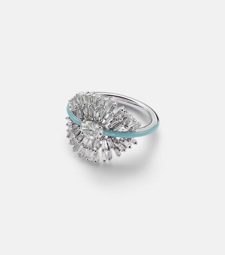 Ring aus 18kt Weißgold mit Emaille und Diamanten - Kamyen - Modalova