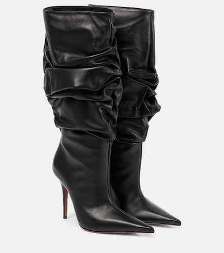 Anok 105 leather over-the-knee boots - Amina Muaddi - Modalova