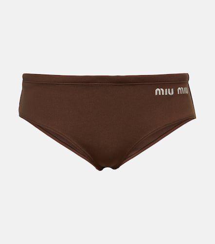 Miu Miu Braga de bikini con logo - Miu Miu - Modalova