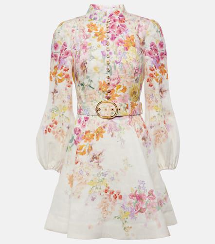 Natura floral linen minidress - Zimmermann - Modalova