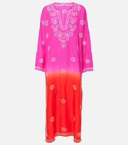 Embroidered ombrÃ© silk kaftan - Juliet Dunn - Modalova