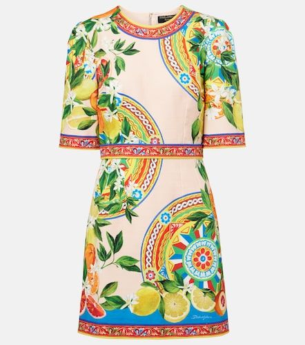 Printed cotton-blend minidress - Dolce&Gabbana - Modalova