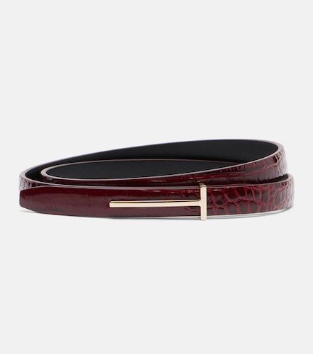 Cinturón de piel efecto grabada - Tom Ford - Modalova