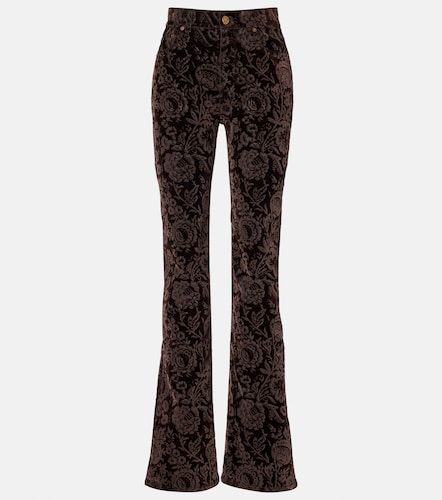 Chloé Pantaloni regular in velluto a vita alta - Chloe - Modalova