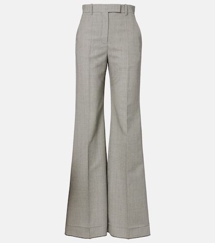 Checked wool and mohair wide-leg pants - Valentino - Modalova